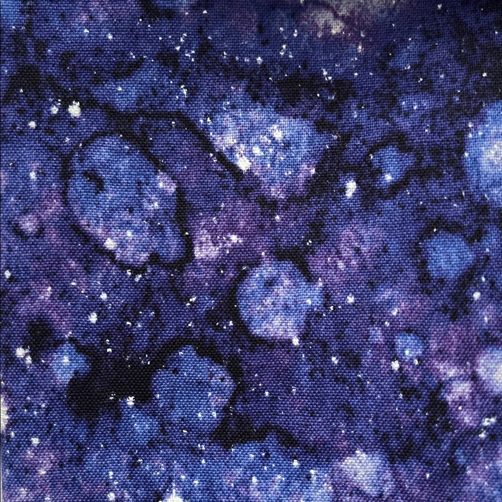 ✨$5 OFF BUNDLE✨ Cotton Fat Quarters Green Blue Purple Star Galaxy Print Quilting - Picture 10 of 12